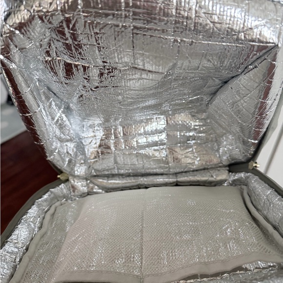 Isaac Mizrahi Backpack Holds Stanley Cup in Outside Pocket Sage Green Diaper Bag - Picture 5 of 16